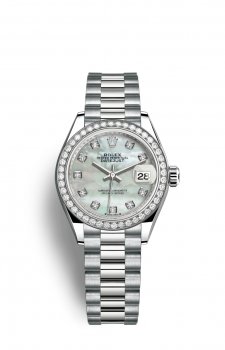 Replique Montre Rolex Dame-Datejust 18 ct Blanc Or M279139RBR-0008