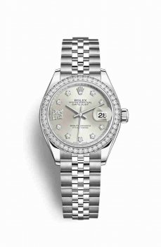 Réplique montre Rolex Datejust 28 Blanc Roles en blanc 279384RBR m279384rbr-0021