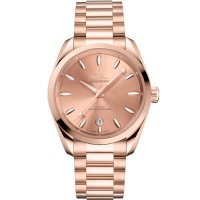 Omega Seamaster Aqua Terra 150M Master Chronometer 220.50.38.20.10.001 38mm bracelet en acier inoxydable Sedna Gold Rose