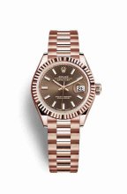 Réplique montre Rolex Datejust 28 Everose 279175 m279175-0007