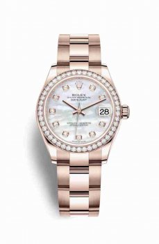 Réplique montre Rolex Datejust 31 18 ct Everose 278285RBR m278285rbr-0011