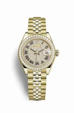 Réplique montre Rolex Datejust 28 jaune 18 ct 279138RBR Cadran de m279138rbr-0030