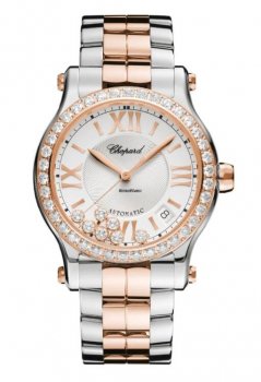 Replique Chopard Happy Sport automatique 18ct Rose-Gold Diamond 278608-6004