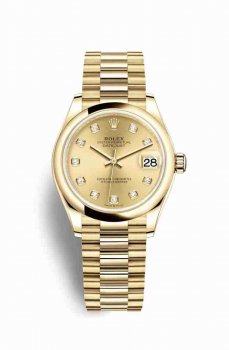 Réplique montre Rolex Datejust 31 jaune 278248 champagne Set Cadran m278248-0014