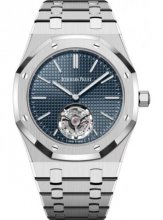 Copie de Audemars Piguet Royal Oak Selfwinding Flying Tourbillion Jumbo Extra Thin 50th Anniversary Acier inoxydable 39mm Bleue Cadran 26670ST.OO.1240ST.01