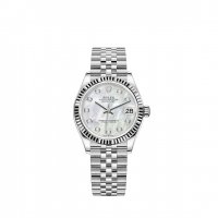 Réplique Rolex Datejust 31 Rolesor Oystersteel 18 ct white gold M278274-0006