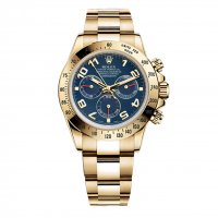Réplique Rolex Cosmograph Daytona noir cadran 18 kt jaune or montre des hommes