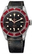 Réplique Tudor Heritage Noir Bay Inoxydable Acier Aged Leather 79220R