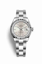 Réplique montre Rolex Datejust 28 Blanc Roles en blanc 279174 Argent Cadran m279174-0006