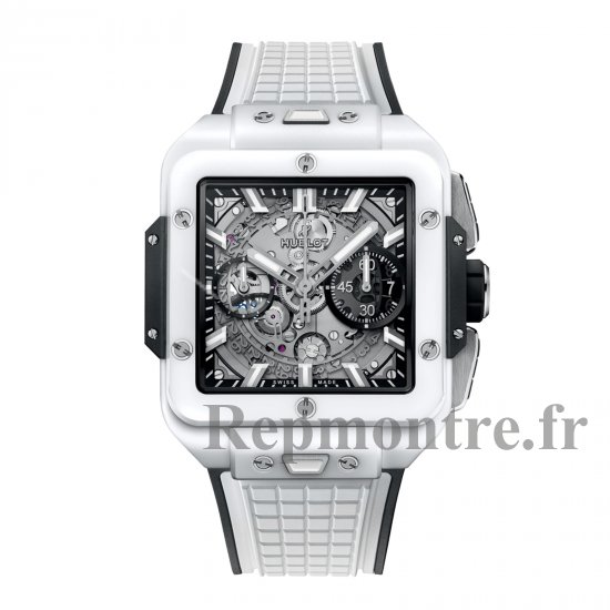 Hublot Square Bang Unico Ceramique Blanche 42 mm 821.HX.0170.RX - Cliquez sur l'image pour la fermer