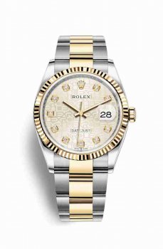 Réplique montre Rolex Datejust 36 Jaune Roles jaune 18 ct 126233 m126233-0028