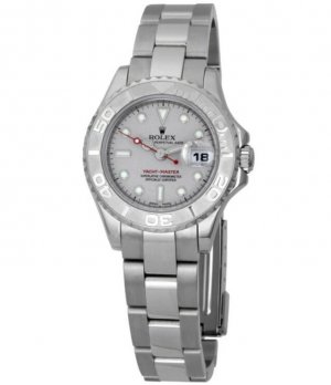 Réplique Rolex Yacht-Master Gris Indice glace Cadran Oyster Bracelet Dames 169622-GYSO