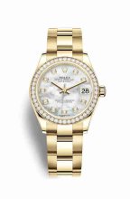 Réplique montre Rolex Datejust 31 jaune 18 ct 278288RBR m278288rbr-0013