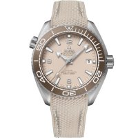 Omega Seamaster Planet Ocean 600M Co-Axial 43.5 Master Chronometer Acier inoxydable Caoutchouc beige 215.32.44.21.09.001