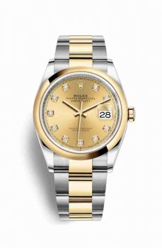 Réplique montre Rolex Datejust 36 Jaune Roles jaune 18 ct 126203 m126203-0018