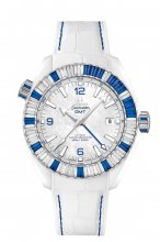 AAA Réplique Montre OMEGA Seamaster Blanc ceramic 24 hours GMT 215.98.46.22.05.001