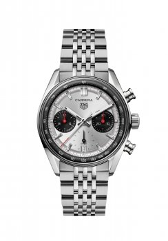 TAG Heuer Carrera Chronographe avec boitier en verre et bracelet Panda en acier inoxydable CBS2216.BA0048