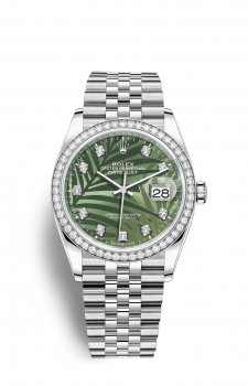 Replique Rolex Datejust 36 OysterAcier and Blanc Or Diamants M126284RBR-0047