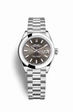 Réplique montre Rolex Datejust 28 279166 Gris fonce Cadran m279166-0009