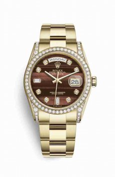 Réplique montre Rolex Day-Date 36 jaune 18 ct en semble de cosses 118388 m118388-0135