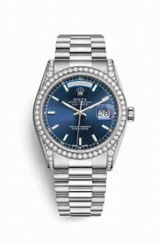 Réplique montre Rolex Day-Date 36 cosses en blanc de 118389 Cadran