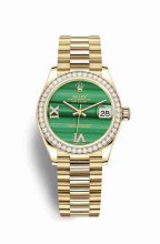 Réplique montre Rolex Datejust 31 jaune 278288RBR Malachite en semble Cadran m278288rbr-0004