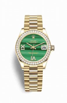 Réplique montre Rolex Datejust 31 jaune 278288RBR Malachite en semble Cadran m278288rbr-0004