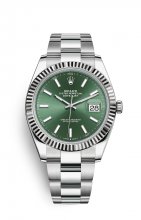 Replique Montre Rolex Datejust 41 OysterAcier and Blanc Or M126334-0027