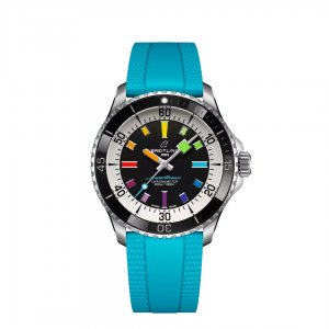 Breitling SuperOcean A17375211B2S1 Automatique 42 Acier Inoxydable Noir Arc-en-ciel Caoutchouc