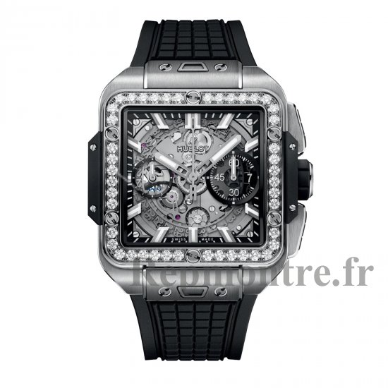 Hublot Square Bang Unico Diamants Titane 42mm 821.NX.0170.RX.1204 - Cliquez sur l'image pour la fermer