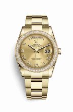 Réplique montre Rolex Day-Date 36 jaune 18 ct 118348 m118348-0194