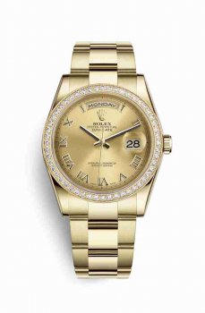 Réplique montre Rolex Day-Date 36 jaune 18 ct 118348 m118348-0194