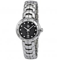 Tag Heuer Link diamant Noir Guilloche Dial Acier Dames WAT1410.BA0954