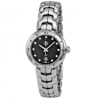 Tag Heuer Link diamant Noir Guilloche Dial Acier Dames WAT1410.BA0954