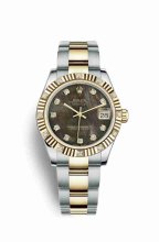 Réplique montre Rolex Datejust 31 Jaune Roles jaune 18 ct 178313 m178313-0064