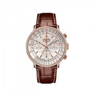Breitling Navitimer B01 Chronographe 41 Or Rouge Diamant Alligator Blanc RB0139631G1P1