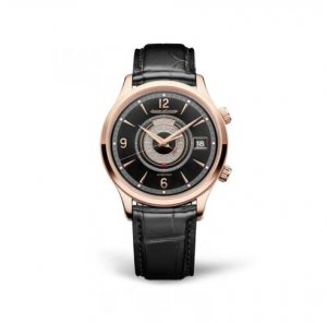 Replique Montre Jaeger-LeCoultre Master Control Memovox Timer Or rose Noir Dial Q410257J