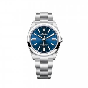 Réplique de Rolex Oyster Perpetual 41 Bracelet Oyster a cadran bleu vif m124300-0003