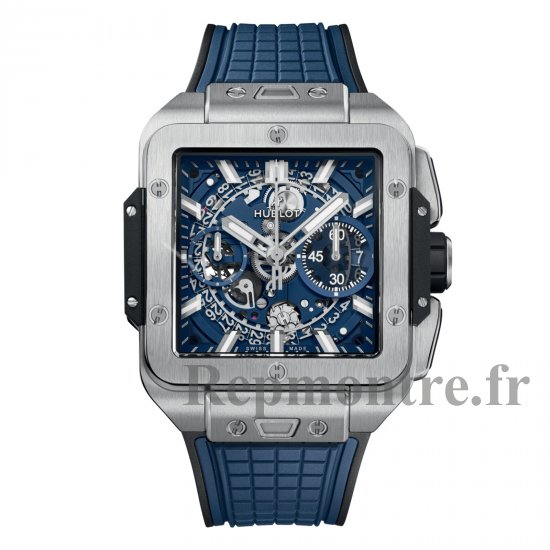 Hublot Square Bang Unico Titane Bleu 42 mm Replique montre pour homme 821.NX.5170.RX - Cliquez sur l'image pour la fermer