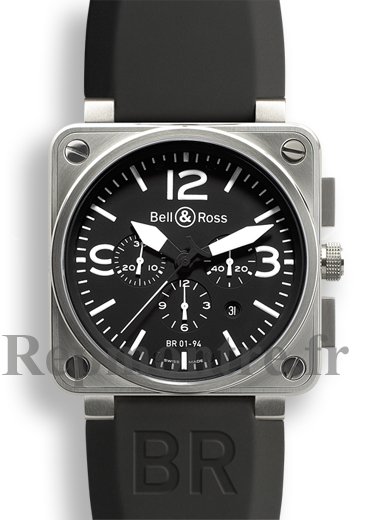 Réplique Bell & Ross BR 01-94 Chronographe Automatique Acier Homme Montre - Cliquez sur l'image pour la fermer