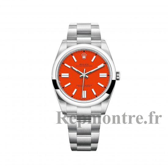 Copie Rolex Oyster Perpetual 41 Bracelet Oyster Cadran Rouge Corail M124300-0007 - Cliquez sur l'image pour la fermer