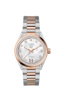 TAG Heuer Carrera Date 36 Acier inoxydable Or rose Nacre Diamant WBN2351.BD0000