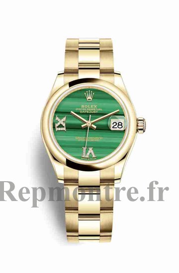 Réplique montre Rolex Datejust 31 jaune 278248 Malachite fixes Cadran m278248-0003 - Cliquez sur l'image pour la fermer