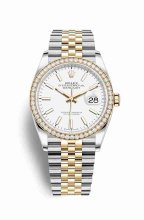 Réplique montre Rolex Datejust 36 Jaune Roles jaune 18 ct 126283RBR AB2030121B1S1