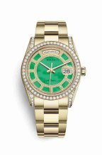 Réplique montre Rolex Day-Date 36 jaune 18 ct en semble de cosses 118388 m118388-0148