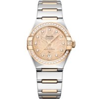 Omega Constellation Manhattan 29mm 131.25.29.20.58.002 Co-Axial Master Chronometer Acier inoxydable Moonshine Or Diamant