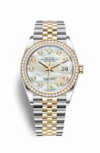 Réplique montre Rolex Datejust 36 Jaune Roles jaune 18 ct 126283RBR UB2030121B1S1