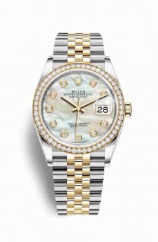 Réplique montre Rolex Datejust 36 Jaune Roles jaune 18 ct 126283RBR UB2030121B1S1