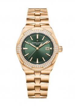 Vacheron Constantin Overseas Automatique 35 Or Rose Diamants Bracelet Vert 4605V/200R-B969