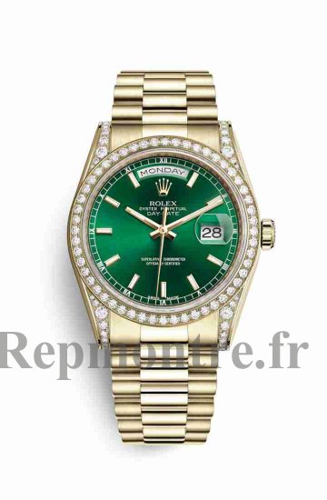 Réplique montre Rolex Day-Date 36 cosses en jaune de 118388 cadran vert m118388-0134 - Cliquez sur l'image pour la fermer
